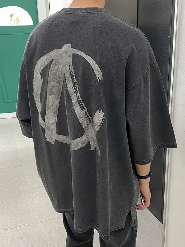 Washed Gray Graphic T-Shirt