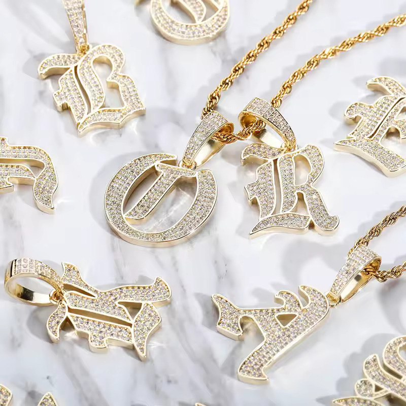 Old English Letter Pendant